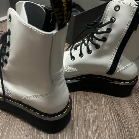 Dr. Martens White Lace Up Boots - Picture 4 of 8